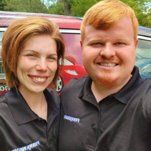 Husband and wife fibrenew owners robert and chelsey pegram