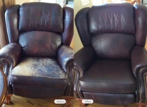 Leather Chair Restoration by Fibrenew Upstate