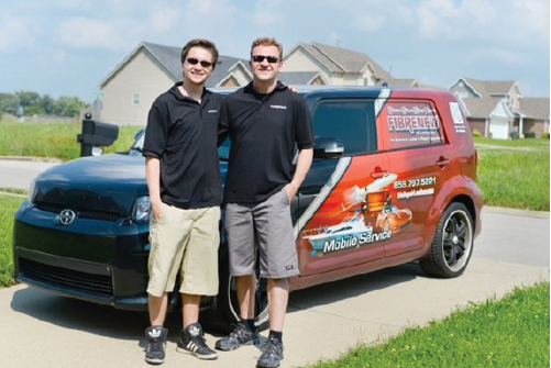 Fibrenew franchisees with vehicle