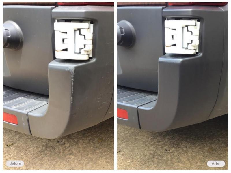 Vehicle plastic bumper restoration
