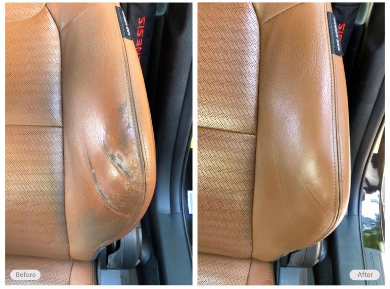 Genesis Coupe driver seat bolster restoration