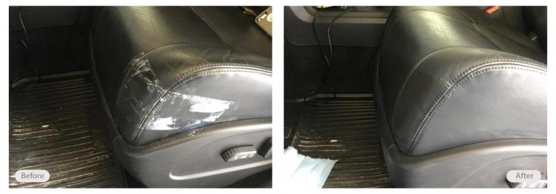 Vehicle leather seat repair