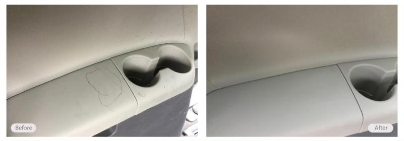 Artwork removed from vehicle cup holder