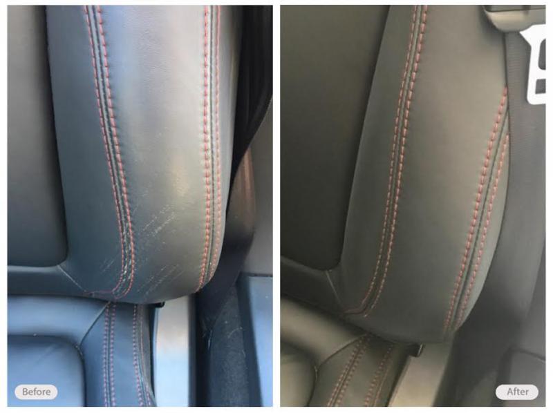 Jaguar F-type leather bolster repair and restoration