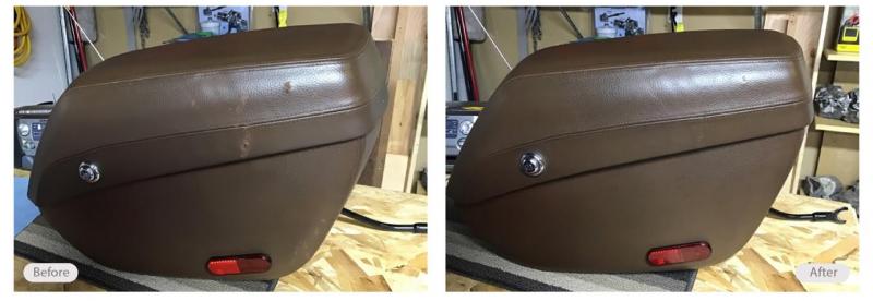 Motorcycle luggage holder repair and restoration