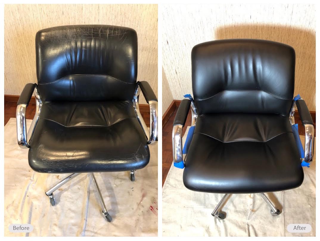 Leather office chair refurbishment