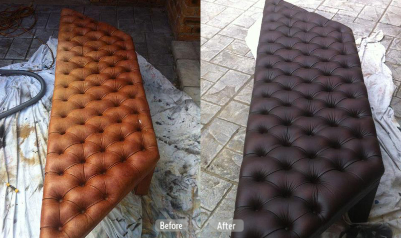 Leather footrest repair