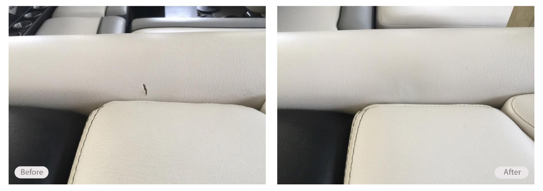 Holes, rips and burn marks in boat seats can be restored