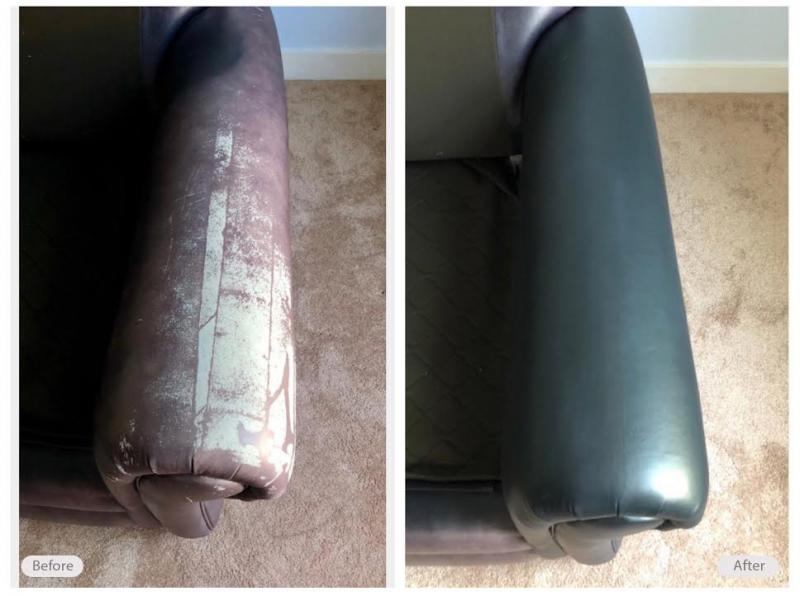 Damage caused by cat deterrent tape repaired and looking like new