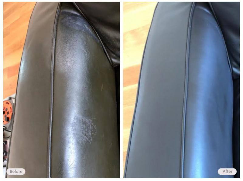 Leather chair redye and restoration