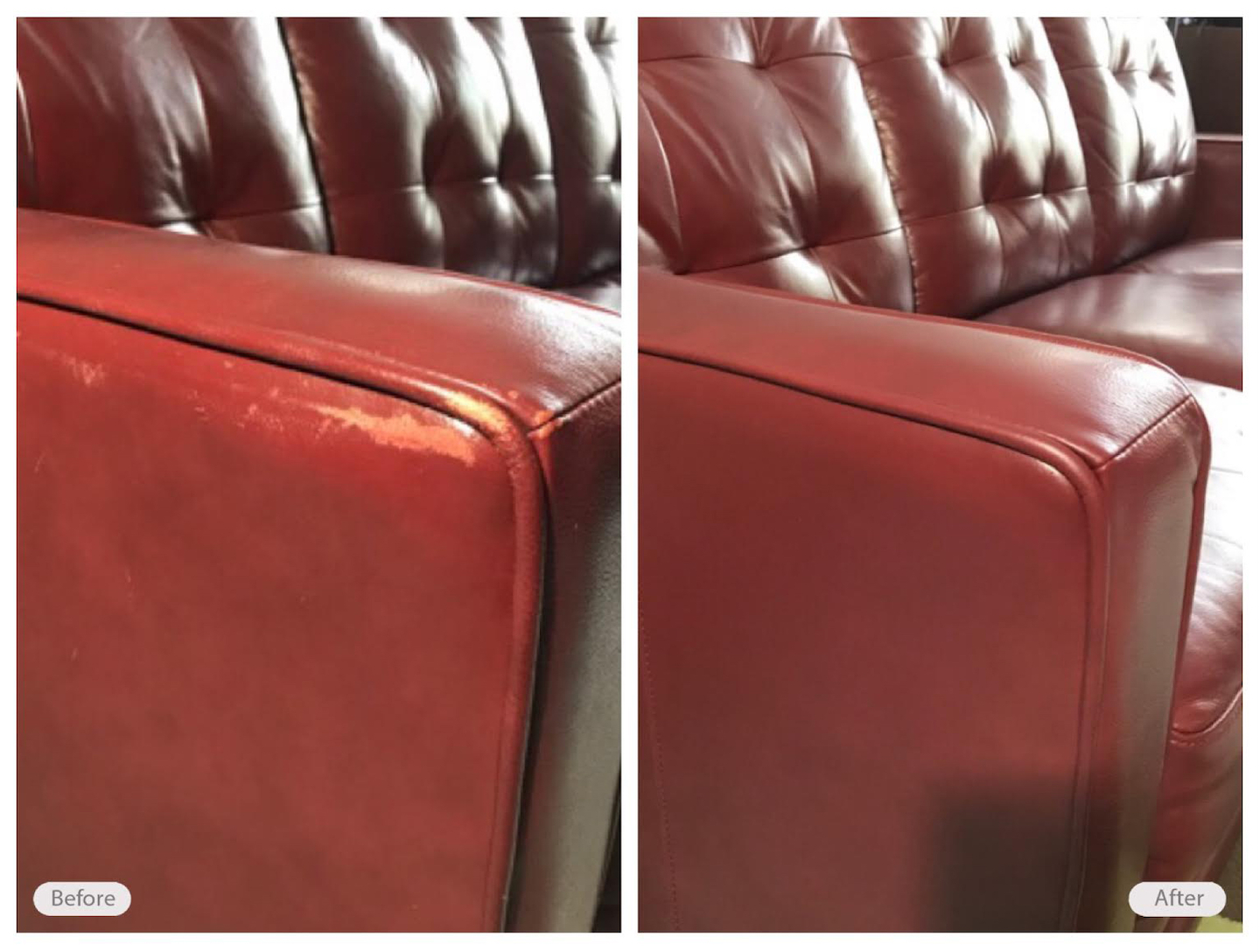 Moving damage on leather furniture is no problem to restore