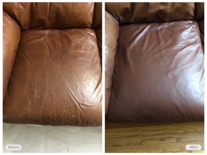 Leather sofa redye and restoration