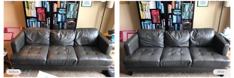 Leather sofa redye and restoration