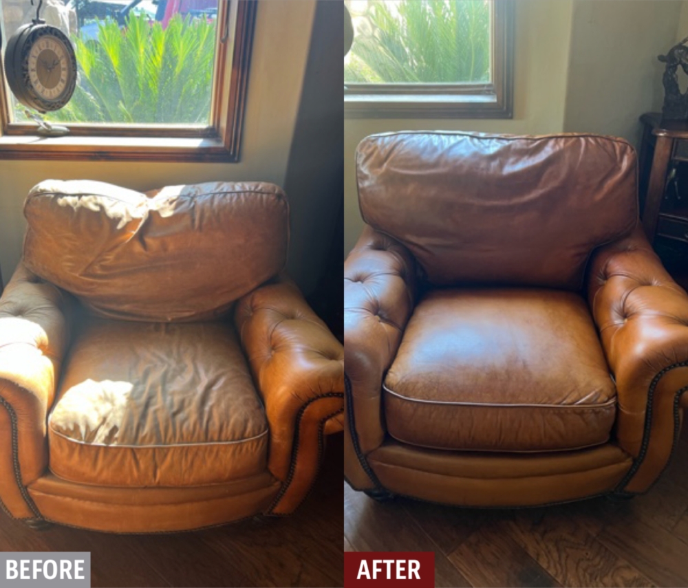 Aniline leather chair.